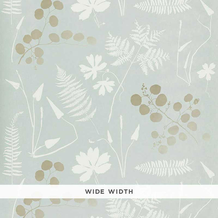 Modern Botanical Slate 5005011 by Schumacher Designer Wallpaper Modern Nature 46.75" - Swanky Fabrics -