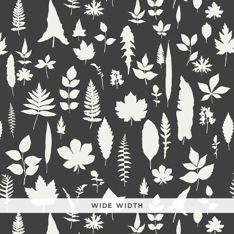 Leaves Graphite 5005023 by Schumacher Designer Wallpaper Modern Nature 54.0" - Swanky Fabrics -