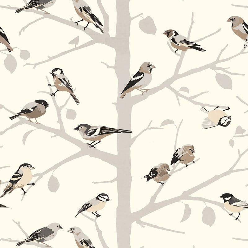A-Twitter Winter 5005030 by Schumacher Wallpaper Exuberant Prints 27.0" - Fabric Carolina -