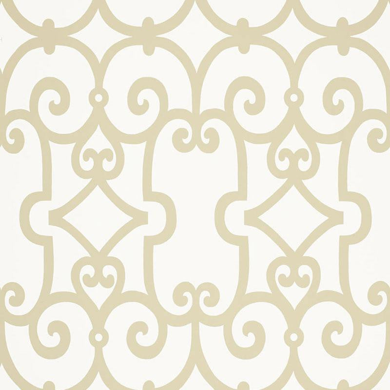 Manor Gate Sand 5005052 by Schumacher Wallpaper Modern Nature 13.5" - Fabric Carolina -