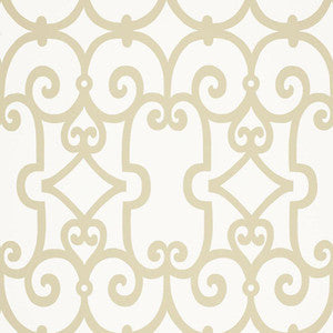Manor Gate Sand 5005052 by Schumacher Wallpaper