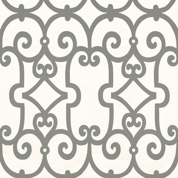 Manor Gate Charcoal 5005053 by Schumacher Wallpaper Modern Nature 13.5" - Fabric Carolina -