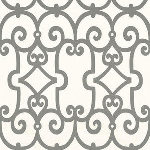 Manor Gate Charcoal 5005053 by Schumacher Wallpaper