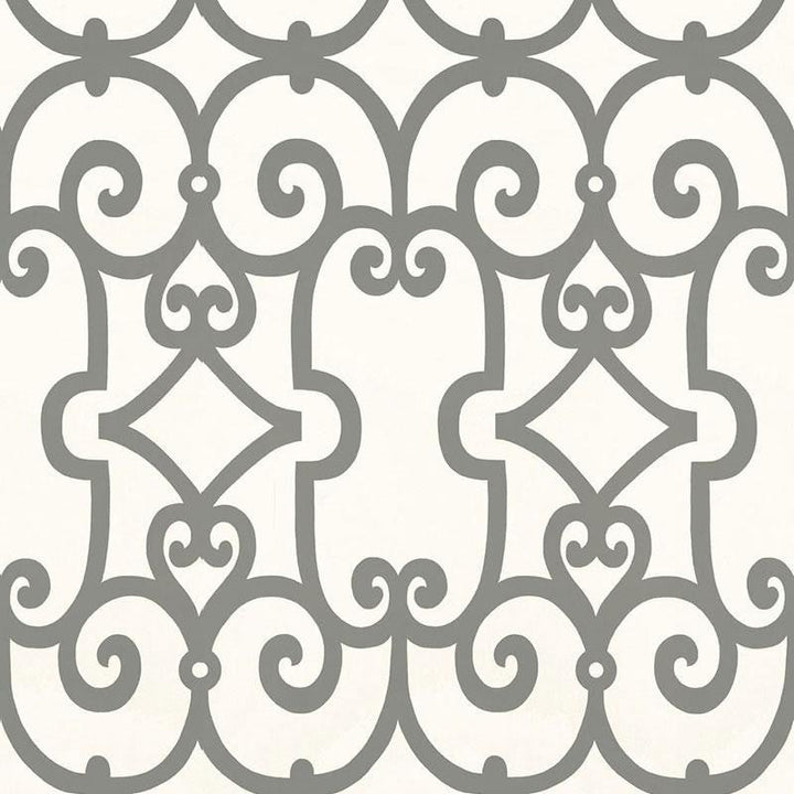 Manor Gate Charcoal 5005053 by Schumacher Designer Wallpaper Modern Nature 13.5" - Swanky Fabrics -