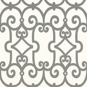 Manor Gate Charcoal 5005053 by Schumacher Wallpaper