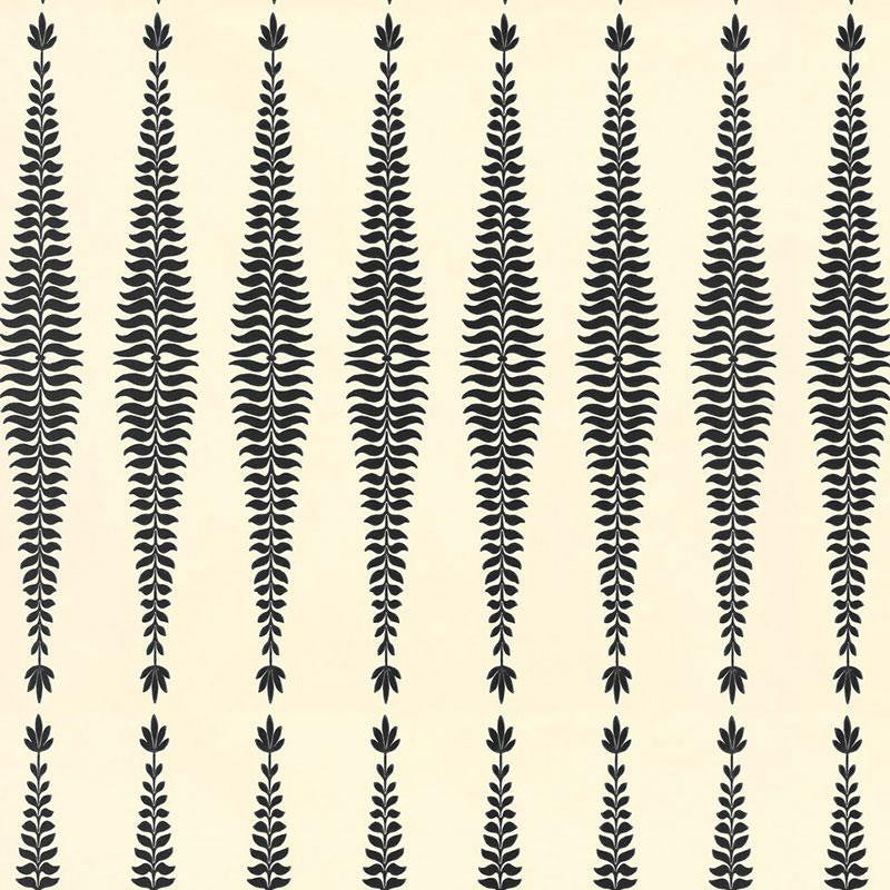 Fern Tree Noir 5005070 by Schumacher Wallpaper Modern Nature 3.38" - Fabric Carolina -
