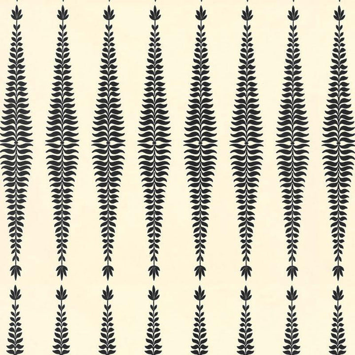 Fern Tree Noir 5005070 by Schumacher Wallpaper Modern Nature 3.38" - Fabric Carolina -
