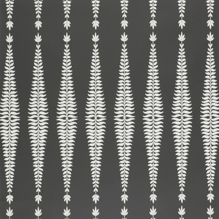 Fern Tree Graphite 5005073 by Schumacher Wallpaper Modern Nature 3.38" - Fabric Carolina -