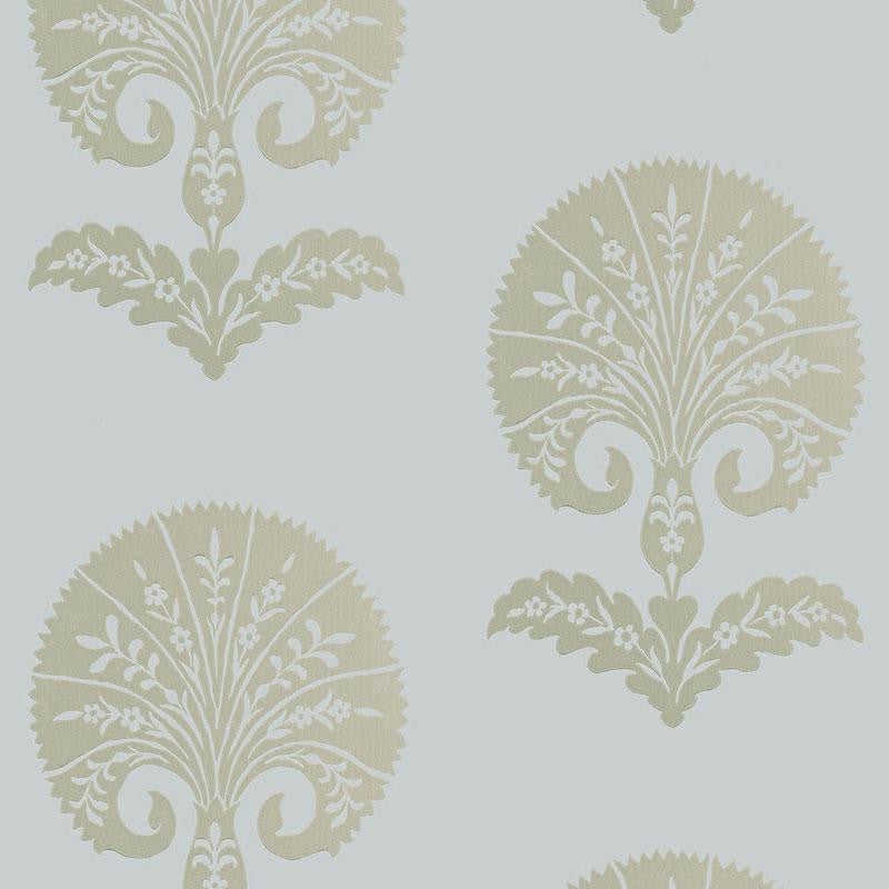 Ottoman Flower Heliotrope 5005082 by Schumacher Wallpaper Modern Nature 27.0" - Fabric Carolina -