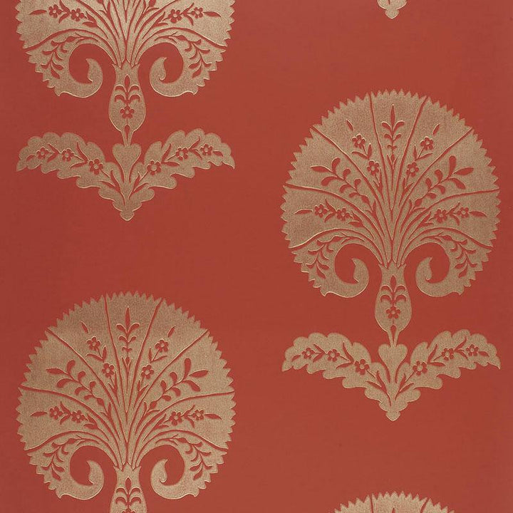 Ottoman Flower Paprika 5005083 by Schumacher Wallpaper Modern Nature 27.0" - Fabric Carolina -