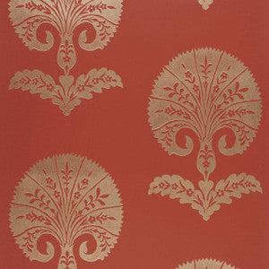 Ottoman Flower Paprika 5005083 by Schumacher Wallpaper