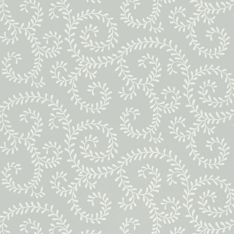 Leafy Scroll Dove 5005090 by Schumacher Wallpaper Simply Charming 13.5" - Fabric Carolina -