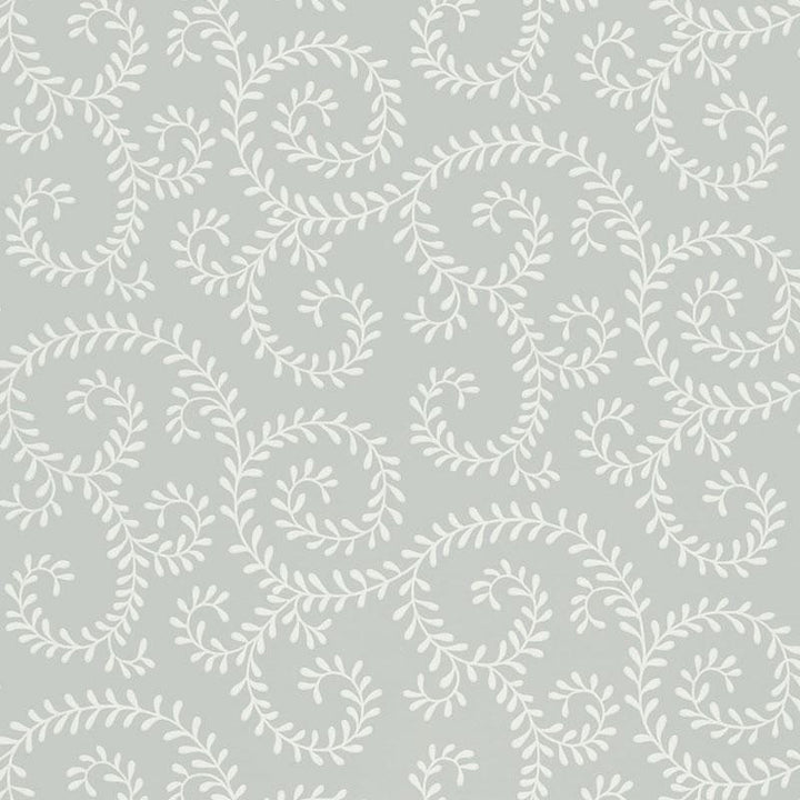 Leafy Scroll Dove 5005090 by Schumacher Wallpaper Simply Charming 13.5" - Fabric Carolina -