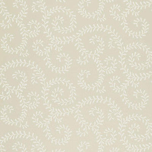 Leafy Scroll Bone 5005091 by Schumacher Wallpaper