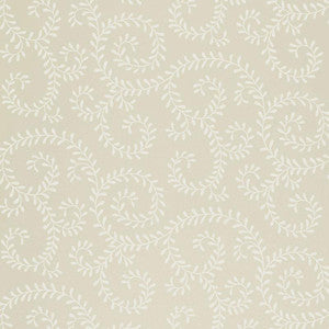 Leafy Scroll Bone 5005091 by Schumacher Wallpaper