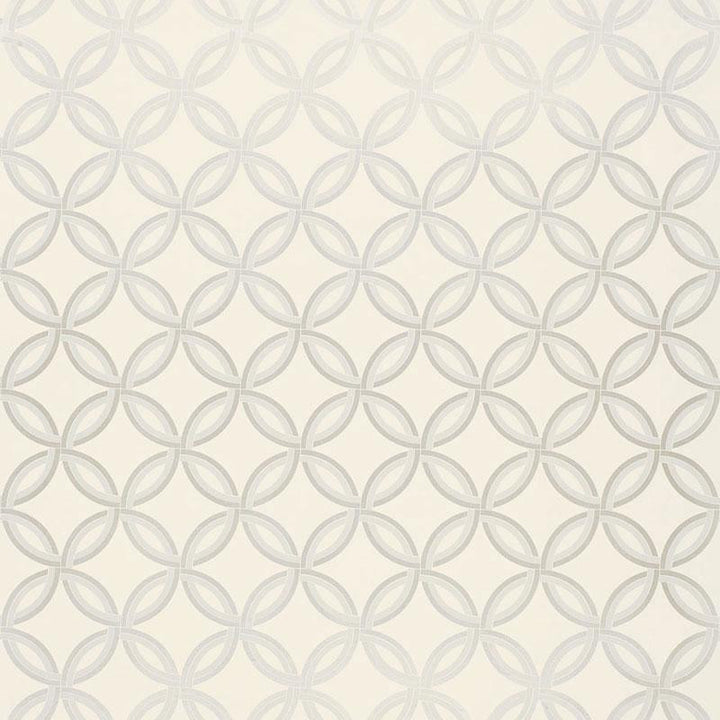 Spherica Silver 5005131 by Schumacher Wallpaper Modern Nature 4.5" - Fabric Carolina -