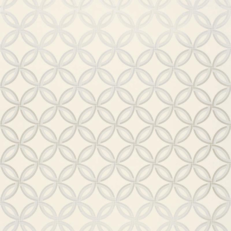 Spherica Silver 5005131 by Schumacher Designer Wallpaper Modern Nature 4.5" - Swanky Fabrics -