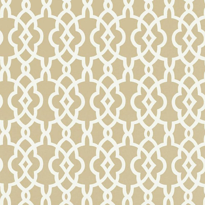 Summer Palace Fret Sand 5005140 by Schumacher Wallpaper Modern Nature 27.0" - Fabric Carolina -