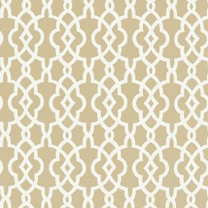 Summer Palace Fret Sand 5005140 by Schumacher Wallpaper