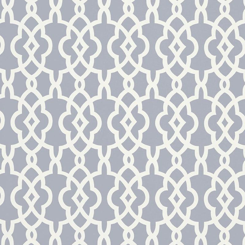 Summer Palace Fret Wisteria 5005142 by Schumacher Wallpaper Modern Nature 27.0" - Fabric Carolina -