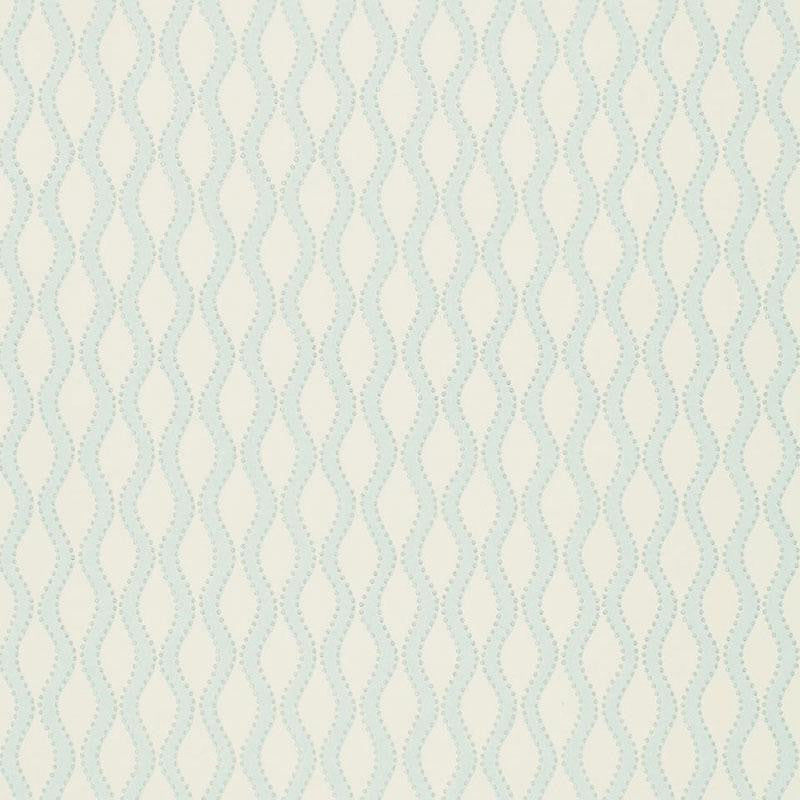 Ribbon Wave Mineral 5005161 by Schumacher Designer Wallpaper Simply Charming 2.0" - Swanky Fabrics -