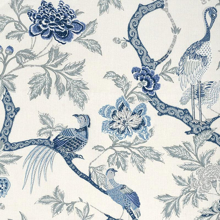 Arbre Chinois Porcelain 174081 by Schumacher Fabric Orient Express 27.0" - Fabric Carolina -