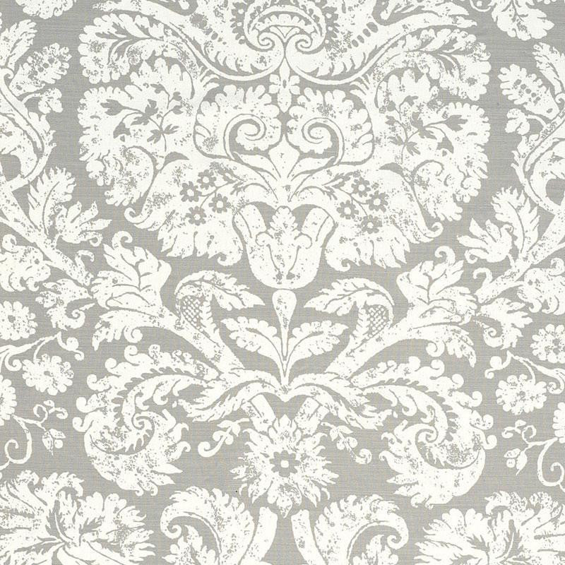 Barresa Damask Pearl 174133 by Schumacher Fabric Classic Prints 27.0" - Fabric Carolina -