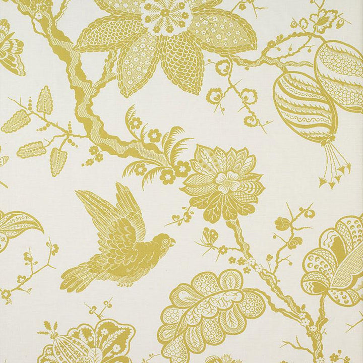 Bali Vine Chartreuse 174370 by Schumacher Fabric Classic Prints 54.0" - Fabric Carolina -