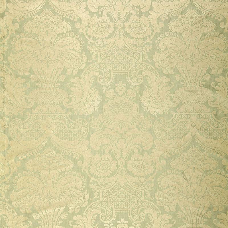 Padova Damask Print Sea Glass 174420 by Schumacher Fabric Classic Prints 26.0" - Fabric Carolina -