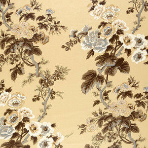 Pyne Hollyhock Tobacco 174451 by Schumacher Fabric