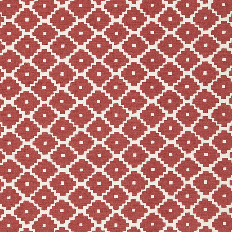 Ziggurat Ruby 174484 by Schumacher Designer Fabric Tessera I Small Patterns 4.5" - Swanky Fabrics -