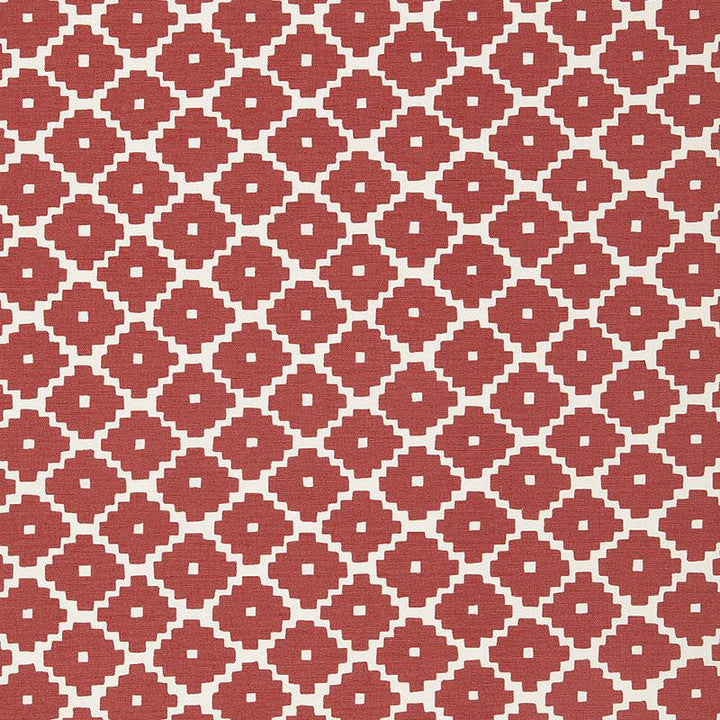 Ziggurat Ruby 174484 by Schumacher Designer Fabric Tessera I Small Patterns 4.5" - Swanky Fabrics -
