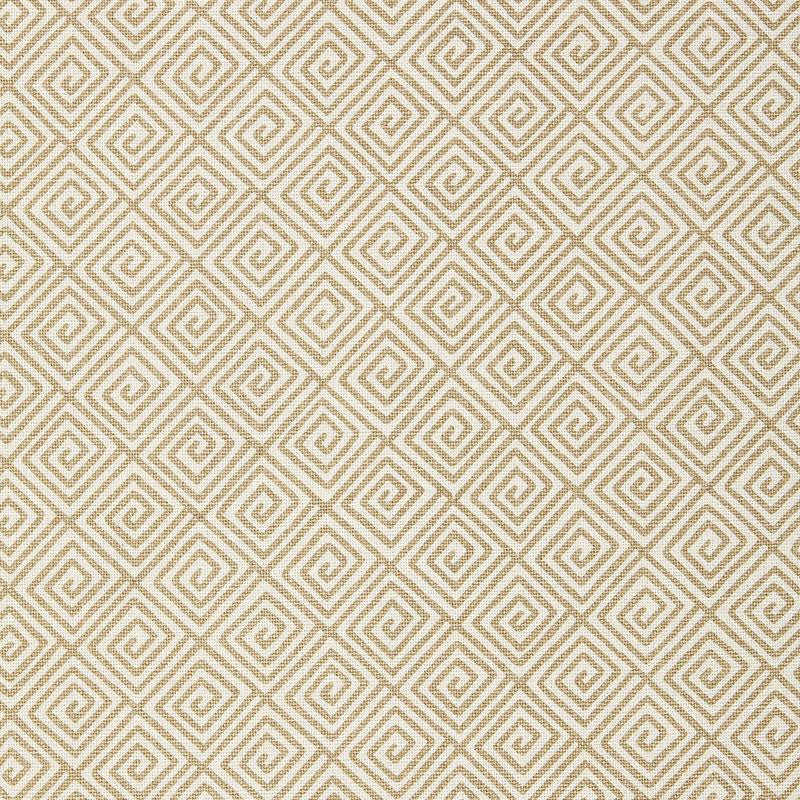 Greek Key Sand 174500 by Schumacher Fabric Tessera 9.0" - Fabric Carolina -