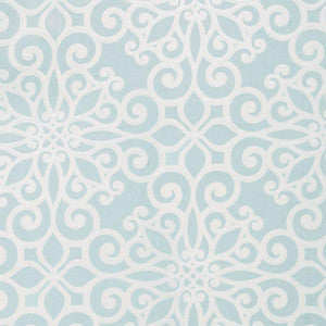 Rosegate Embroidered Print Aquamarine 174560 by Schumacher Fabric