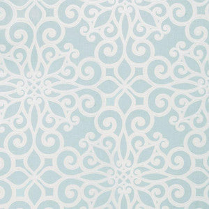 Rosegate Embroidered Print Aquamarine 174560 by Schumacher Fabric