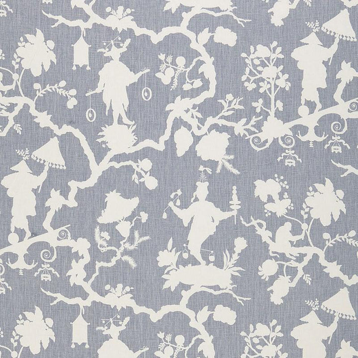 Shantung Silhouette Print Wisteria 174582 by Schumacher Fabric Exuberant Prints 27.0" - Fabric Carolina -
