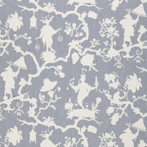 Shantung Silhouette Print Wisteria 174582 by Schumacher Fabric