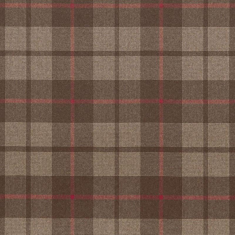 Montana Wool Plaid Java 66662 by Schumacher Designer Fabric Luxe Lodge 9.62" - Swanky Fabrics -
