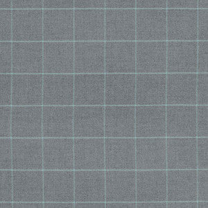 Bancroft Wool Plaid Oxford Grey 66773 by Schumacher Fabric