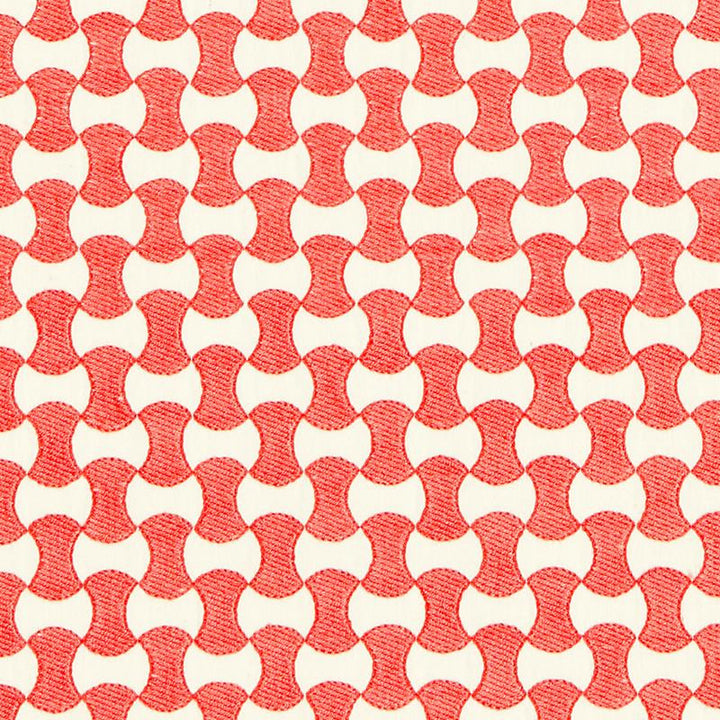 Nolita Embroidery Coral 67112 by Schumacher Fabric Essentials: Small-Scale Upholstery - Fabric Carolina -