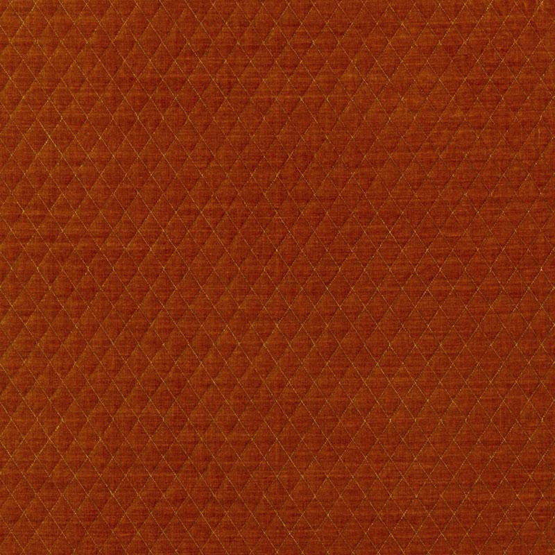 Paley Quilted Velvet Chinese Orange 66925 by Schumacher Fabric Chroma 1.0" - Fabric Carolina -