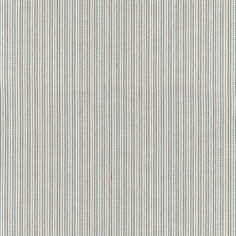 Baker Cotton Stripe Ivory/Aqua/Mocha 63000 by Schumacher Fabric Essentials: Classic Stripes - Fabric Carolina -