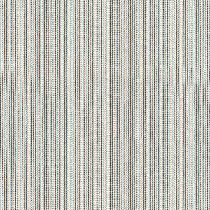 Baker Cotton Stripe Ivory/Aqua/Mocha 63000 by Schumacher Designer Fabric Essentials: Classic Stripes - Swanky Fabrics -