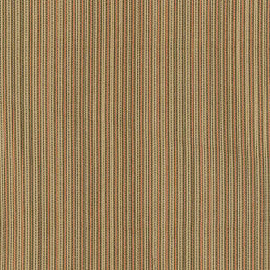 Baker Cotton Stripe Flax/Mocha/Red 63004 by Schumacher Fabric