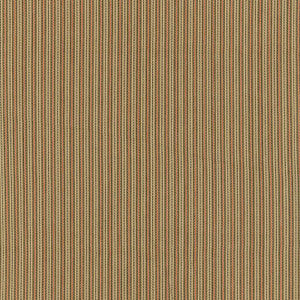 Baker Cotton Stripe Flax/Mocha/Red 63004 by Schumacher Fabric