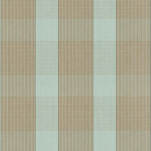 Avon Gingham Plaid Mocha/Aqua 63023 by Schumacher Fabric