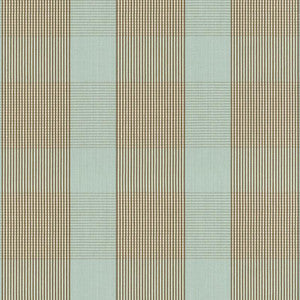 Avon Gingham Plaid Mocha/Aqua 63023 by Schumacher Fabric