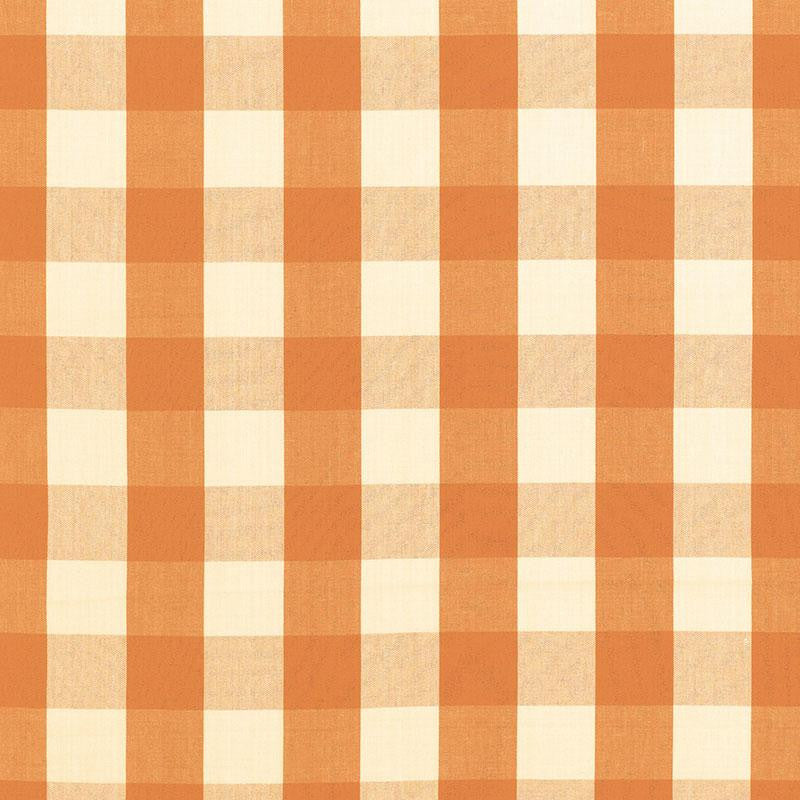 Camden Cotton Check Pumpkin 63033 by Schumacher Fabric Revisits Of Popular Patterns 3.0" - Fabric Carolina -