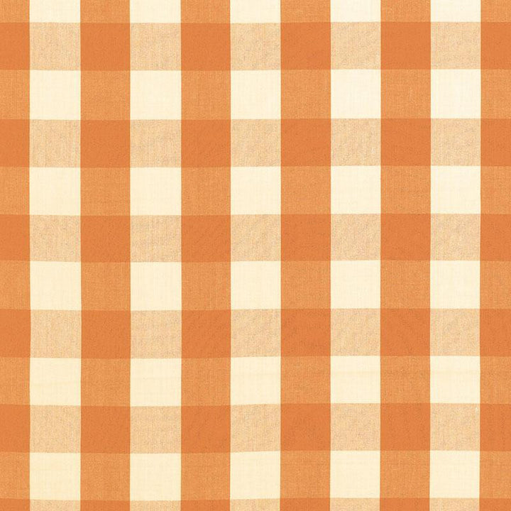 Camden Cotton Check Pumpkin 63033 by Schumacher Fabric Revisits Of Popular Patterns 3.0" - Fabric Carolina -