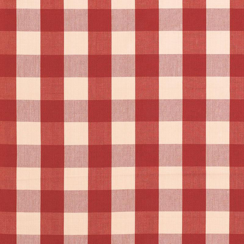 Camden Cotton Check Red 63034 by Schumacher Fabric Chroma Sp14 3.0" - Fabric Carolina -